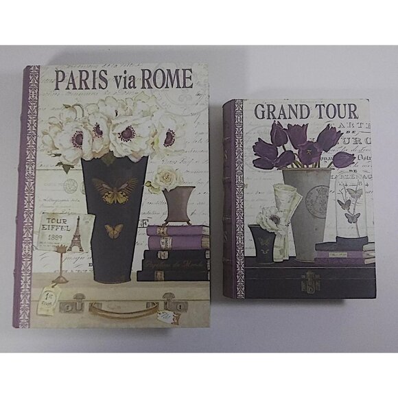 Paris Hidden Book Storage Lot Faux Secret Multicolor Floral 2011 Kathryn White - Picture 2 of 7